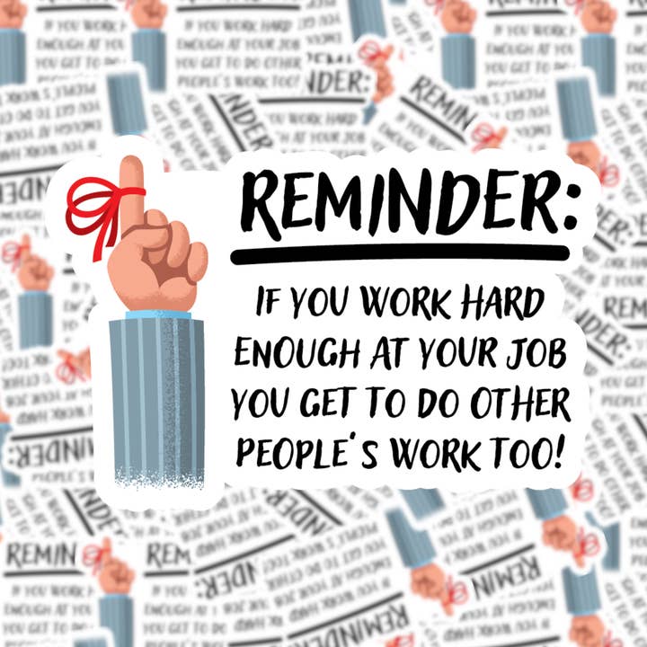 Erinnerungsarbeitsaufkleber für den Großhandel von Fuzzy Loon Designs