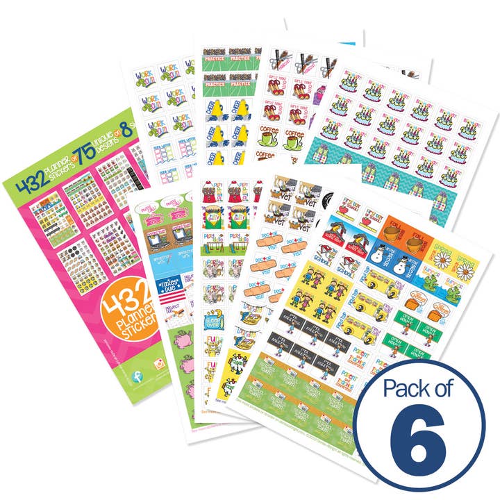 Planner Stickers for Busy Moms | Pack of 6 for wholesale by Denise Albright®