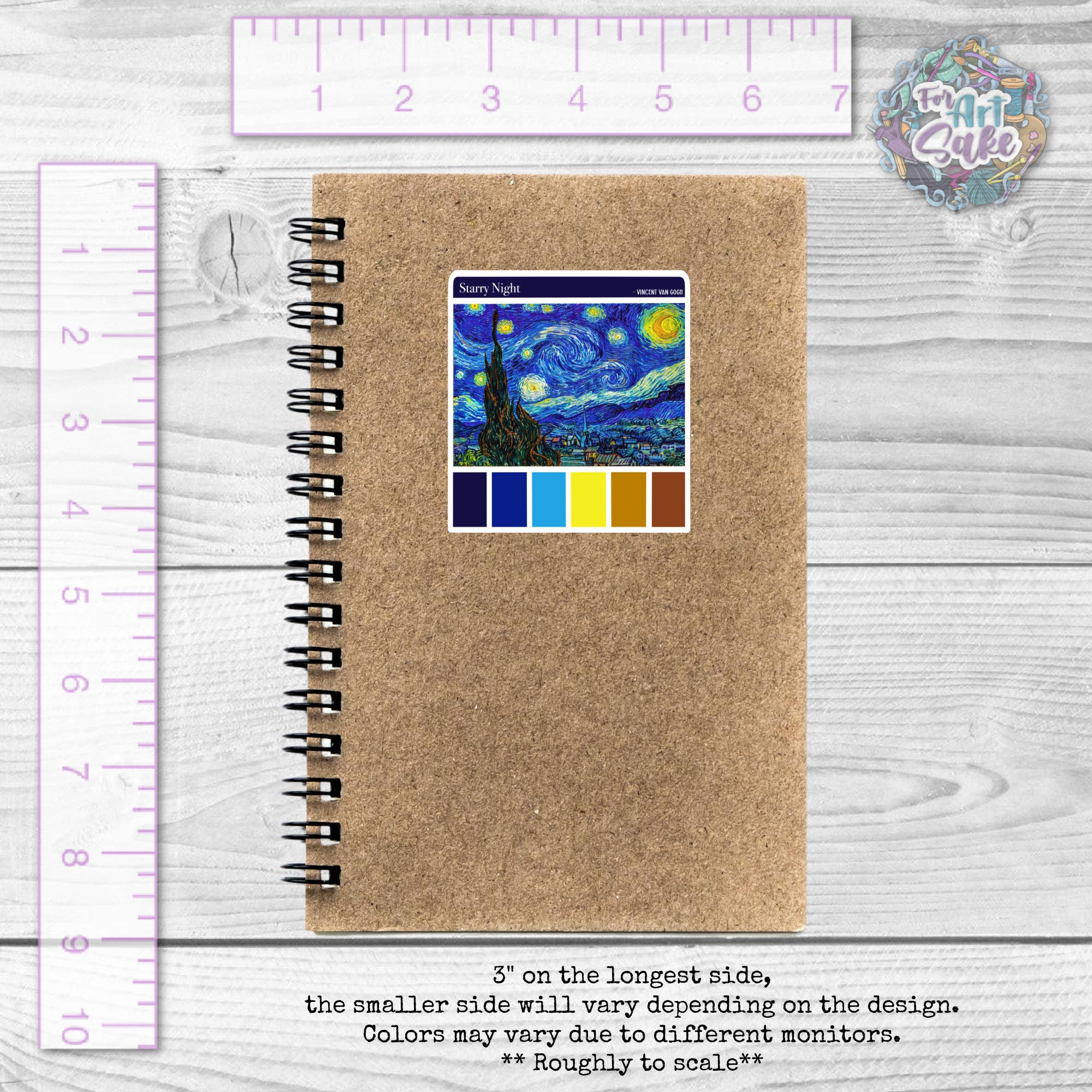 For Art Sake Stickers - Wholesale Sticker - Starry Night Pallet- Sticker1