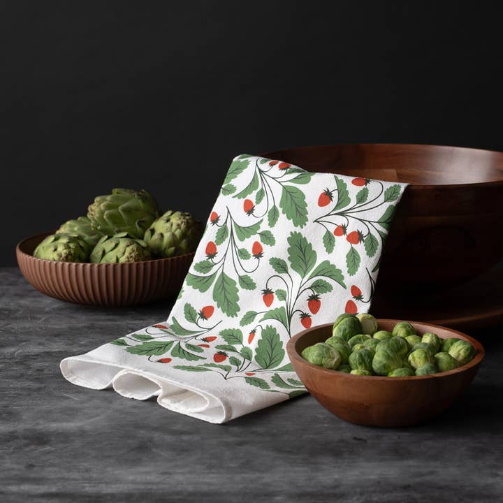 HAZELMADE Tea Towels + Gifts - Vendita all'ingrosso Strofinacci - Strofinaccio da Cucina alle Fragole | Decorazione per la Cucina | Regali | Frutta1