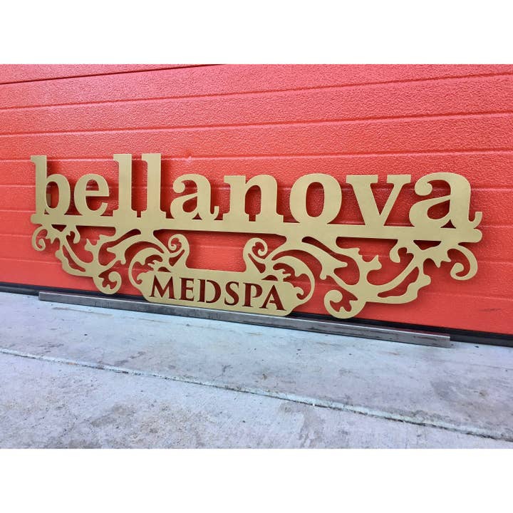 Think Metal - Thinking Creatively to Make it Metal - Wholesale Sign - Custom Ornate Metal Business Sign | #13511