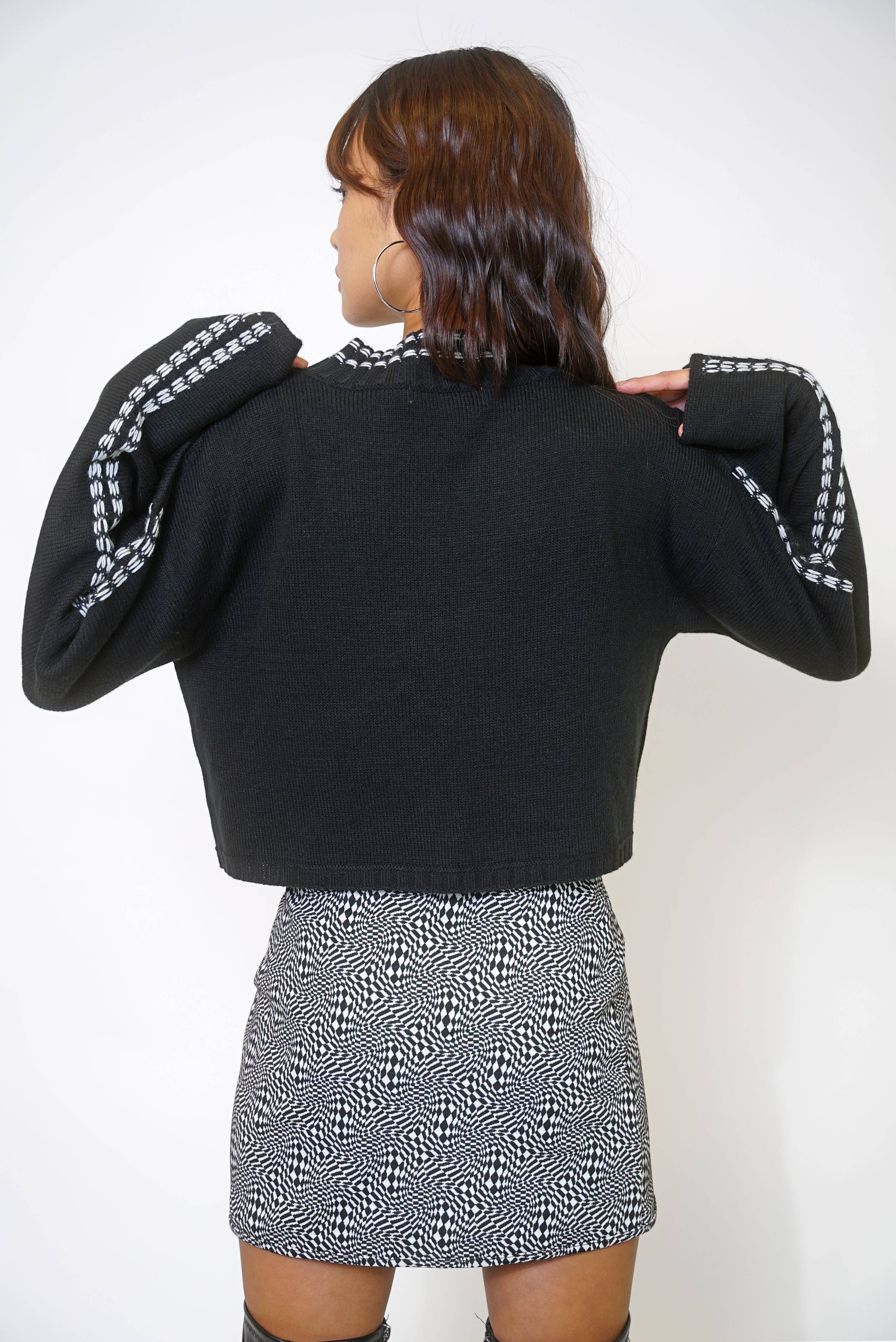 Sweet Rain - Wholesale Knit Sweater - Women's - Stitch Detailing Crew Neck Sweater3