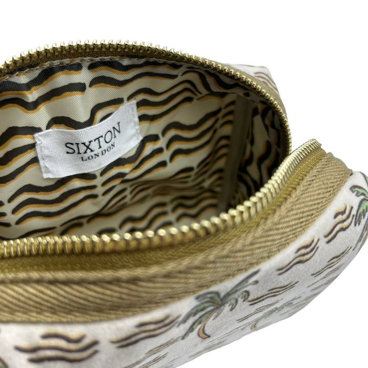 Sixton London - Wholesale Makeup/Cosmetic Bag - Sand Palm makeup bag