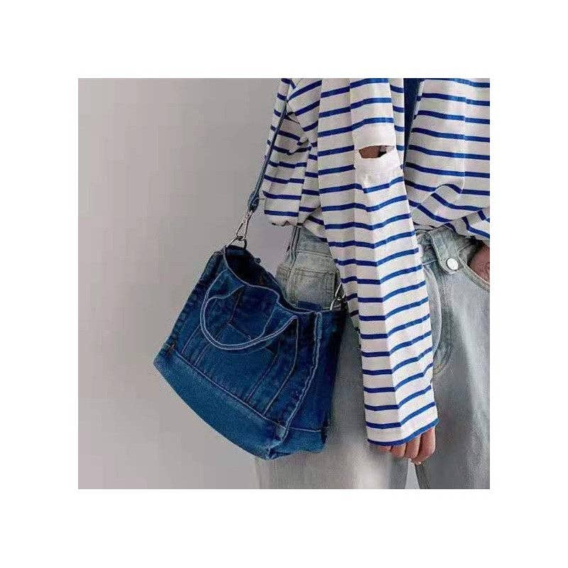 ShieldChic - Vente Sac à bandoulière – femme - Sac à bandoulière en jean à bretelles amovibles14