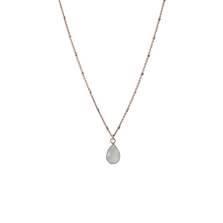 Rebecca Scott Jewelry - Vendita all'ingrosso Collana con ciondolo/pendaglio - Delicata collana con ciondolo a goccia Moonstone2