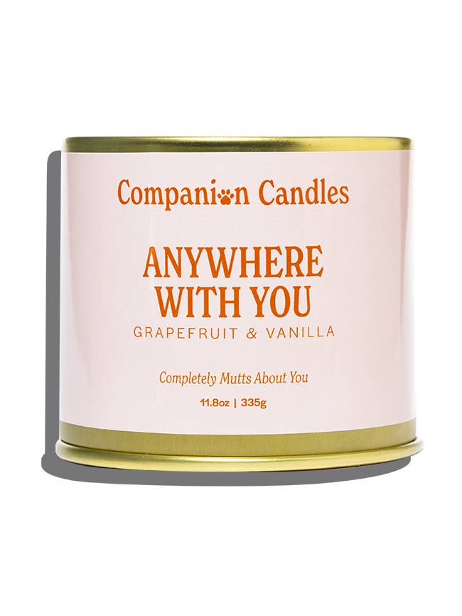 Grapefruit & Vanilla Coconut-Soy Scented Candle (Pet-Safe) for wholesale by Companion Candles