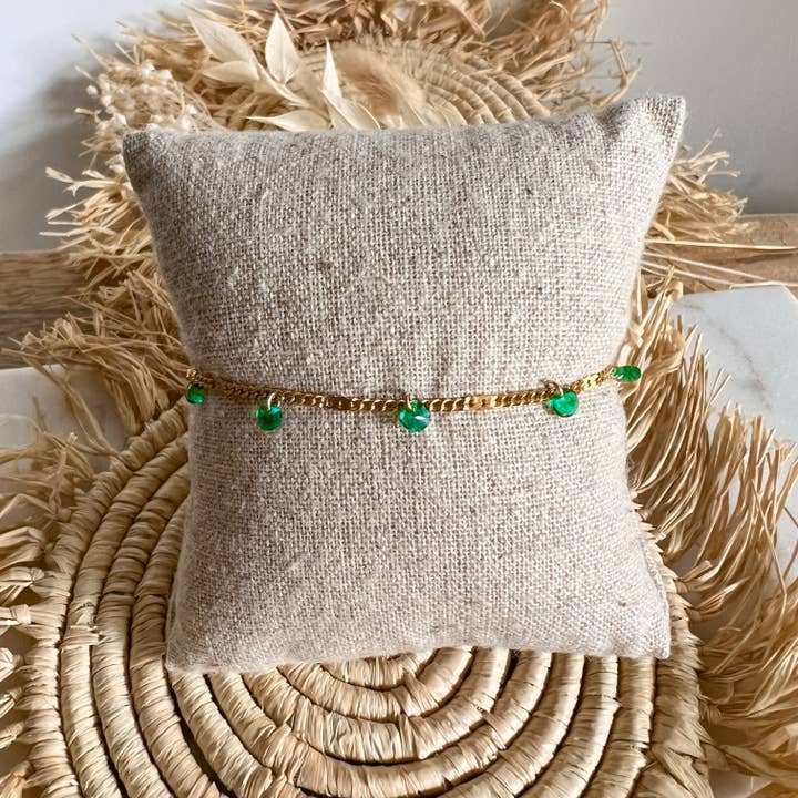 Pulseira Verde Esmeralda por atacado de Island Jewels