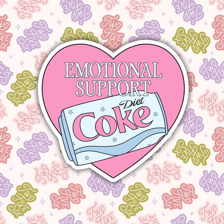 Autocollant de Coca-Cola Diète de Soutien Émotionnel pour la vente par 256 Craft Co