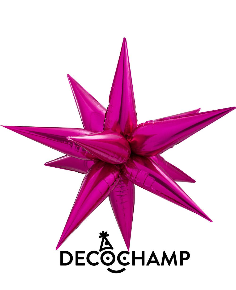 THE BALLOON HUB - Wholesale Balloon - DecoChamp Starburst 3D Foil Balloon - 26 in. (Choose Color)7