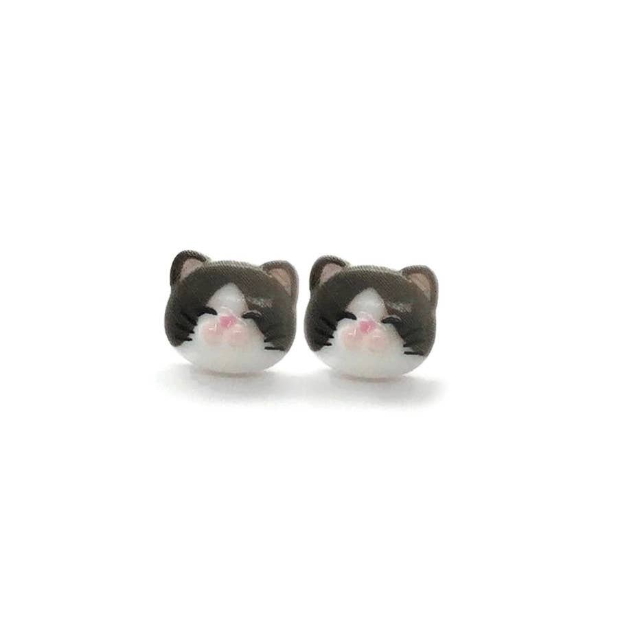 Pretty Smart - Vente Clous d'oreille - Clous d'oreilles en forme de chat, 10 mm7