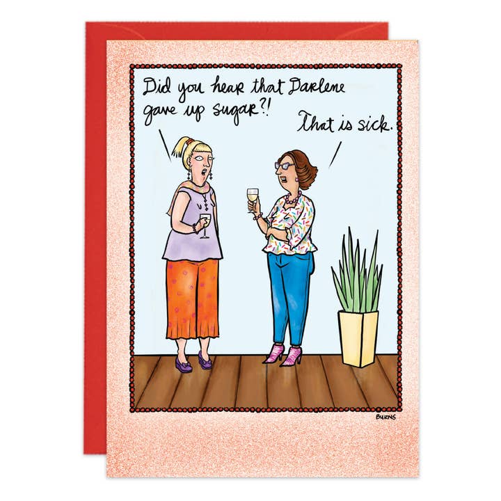 Geburtstagskarte "Zucker aufgegeben" - 9473 für den Großhandel von Oatmeal Studios