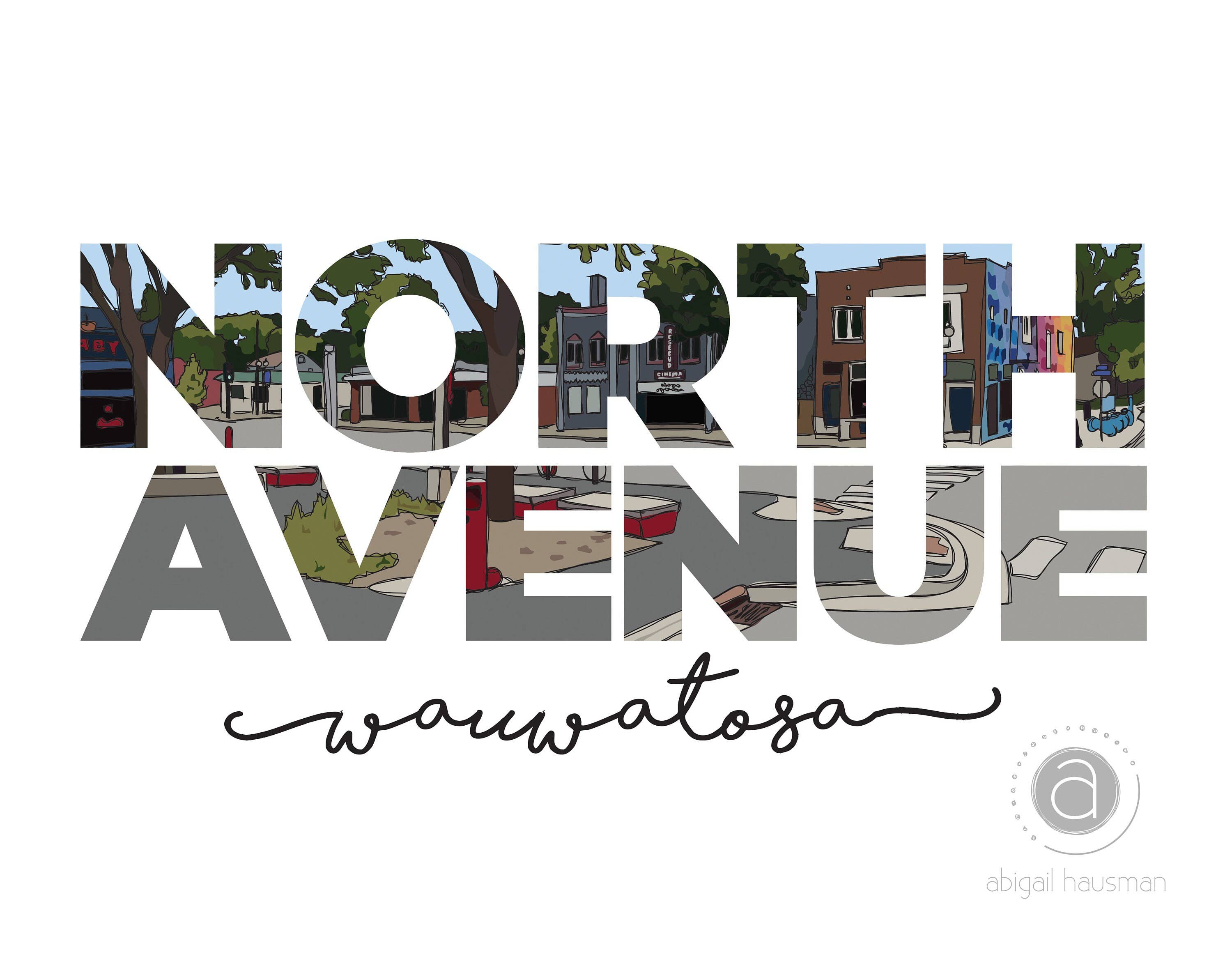 abigail hausman design & illustration - Wholesale Art Print - Wauwatosa 11x14 Prints (Variety of Designs)9