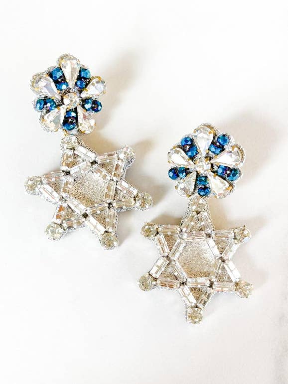 Star of David Earrings for wholesale by Dos Femmes