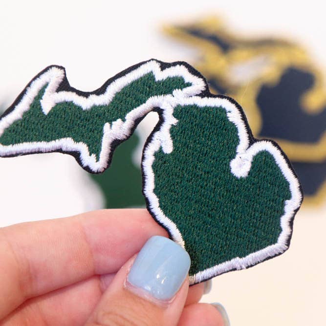 Michigan & Michigan State Heat Transfer Embroidered Patches for wholesale by Oh, Hello Paper & Gifts