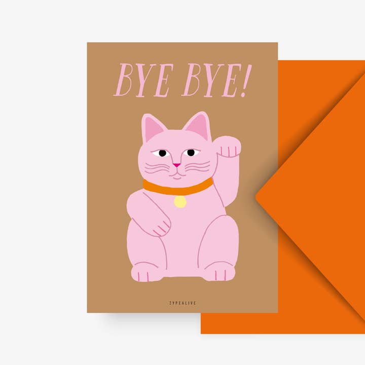 Postcard/Waving cat for wholesale by typealive