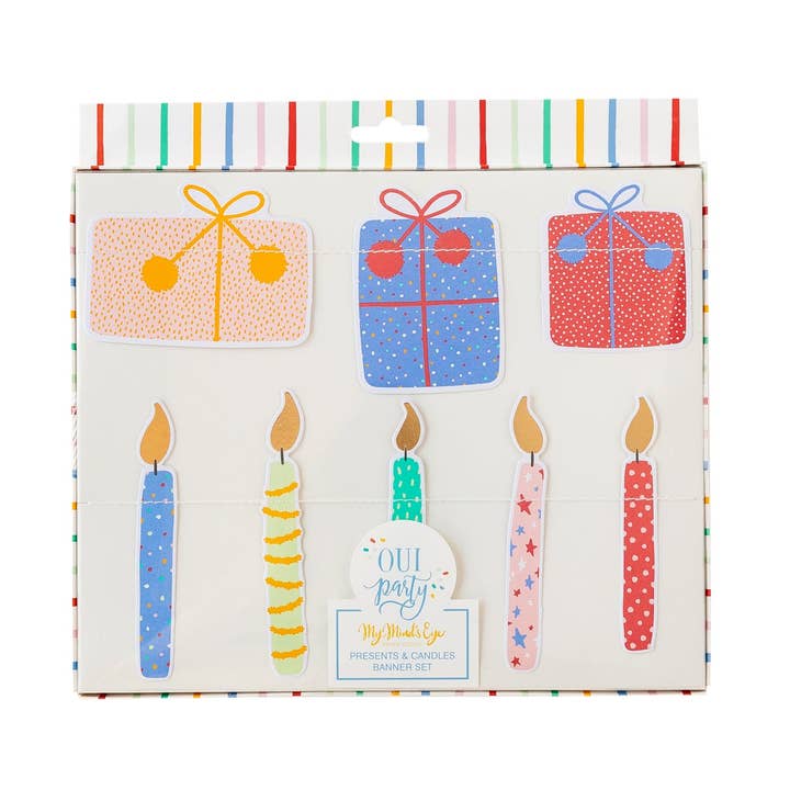 OPB803 - Oui Party Birthday Mini Banner Set for wholesale by My Mind’s Eye