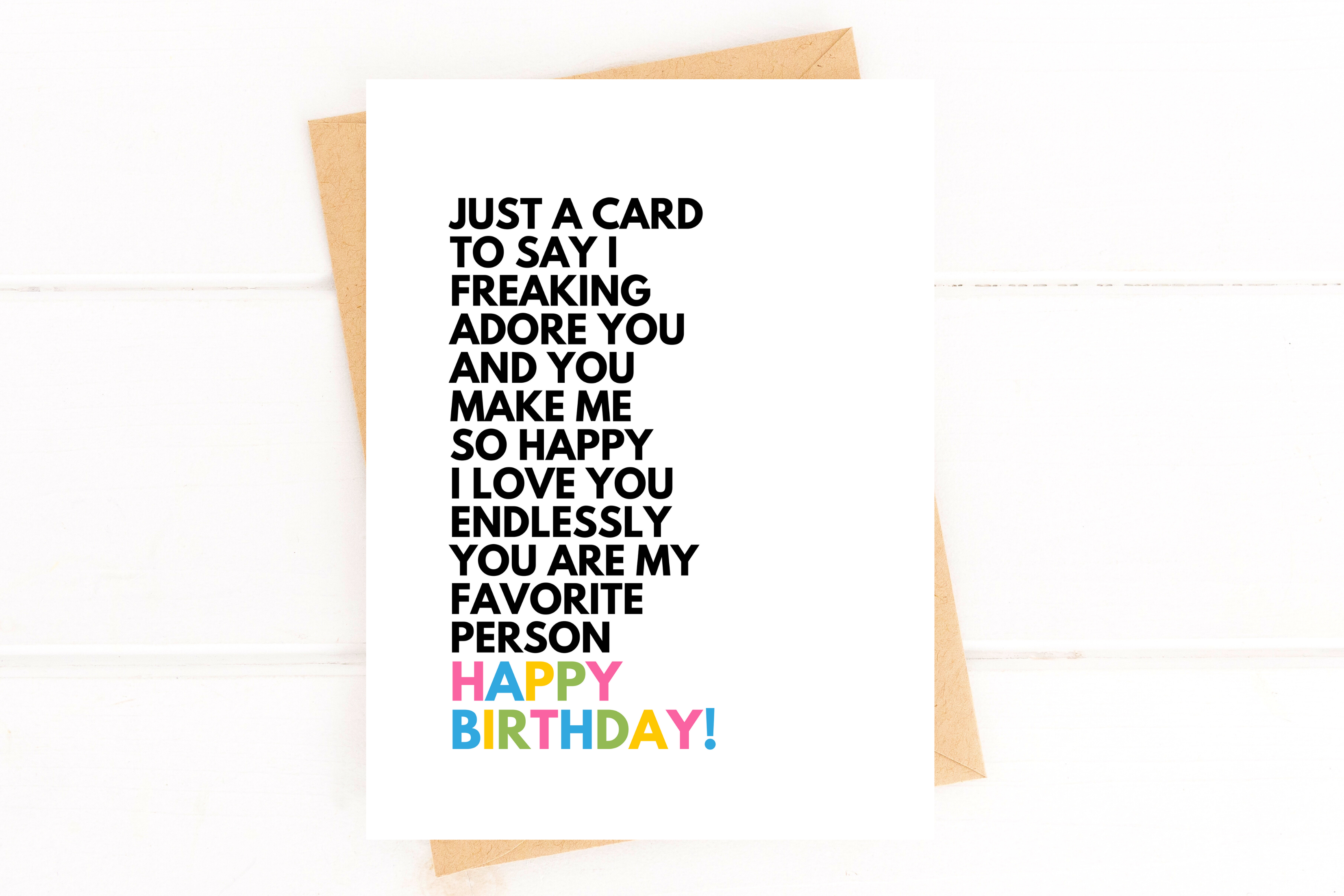 Five Dot Post - Wholesale Birthday Card - I Love You So Much You're My Favorite Person Birthday Card1