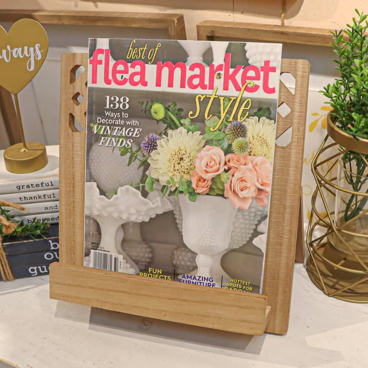 Soporte para libros de cocina de madera ahuecada para venta al por mayor de Paris Loft Inc