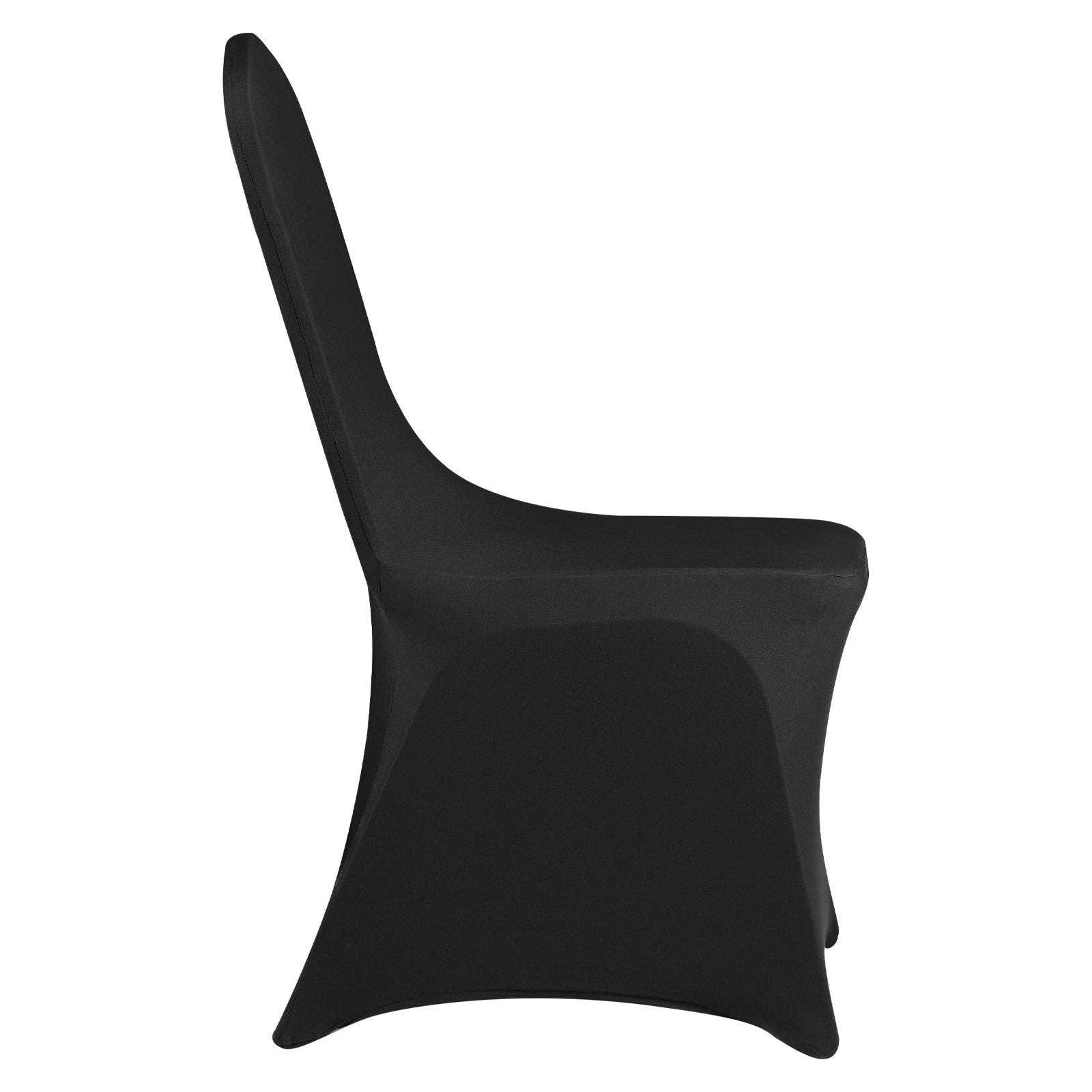 Black Stretch Spandex Folding Chair Covers, Universal Fitted Chair Cover, Removable Washable Protective Slipcovers, for Wedding, Holiday, Banquet, Party, Celebration, Dining (50PCS Black) for wholesale on Faire10