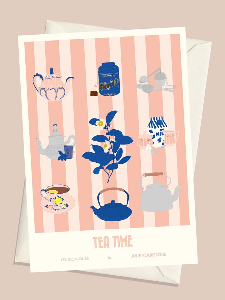 Cartolina TEA TIME – Gli Iconici per la vendita all'ingrosso da parte di Julie Roubergue