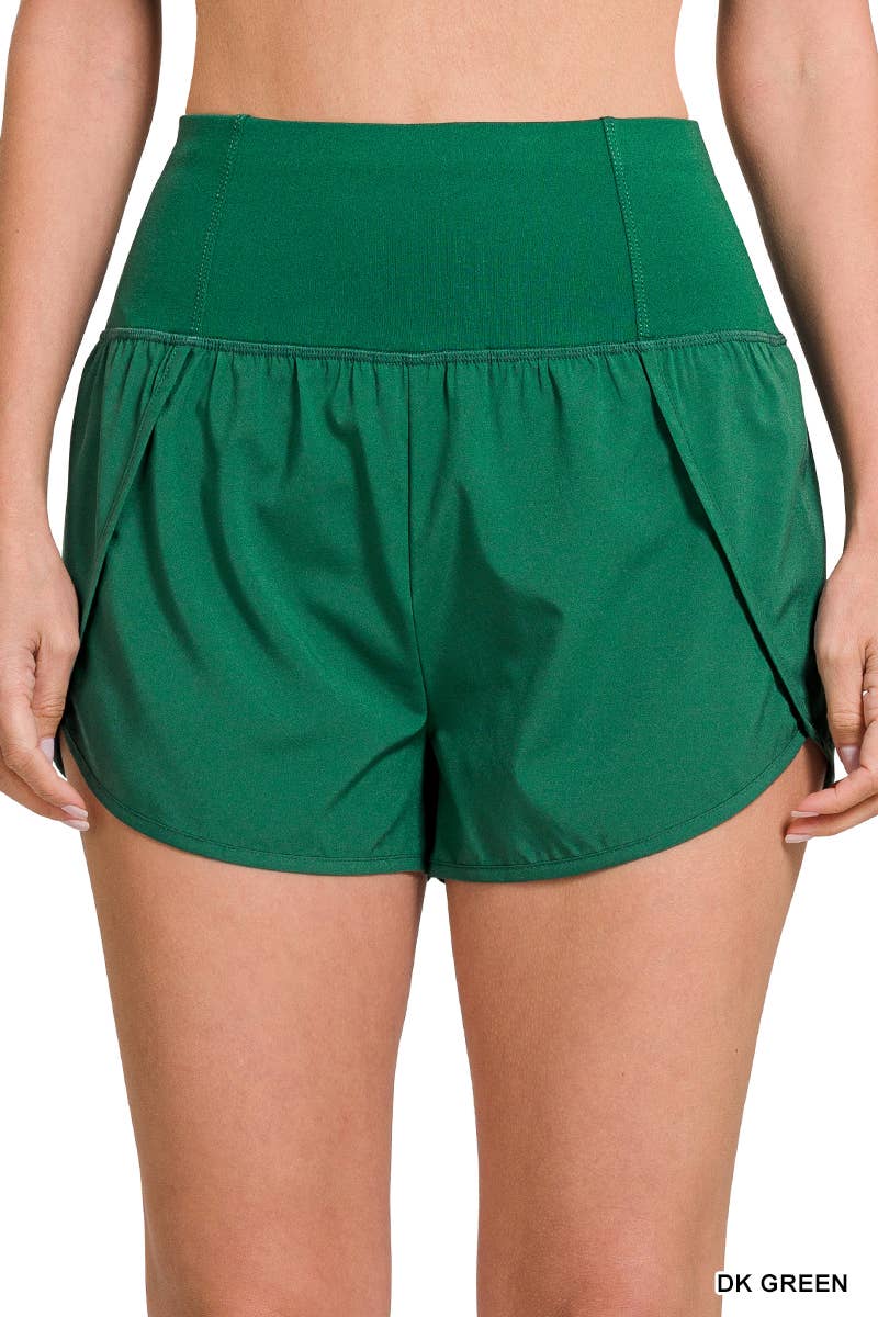 42POPS - Wholesale Athletic Shorts - Women's - ,,,..High Waisted Zippered Back Pocket Running Shorts11
