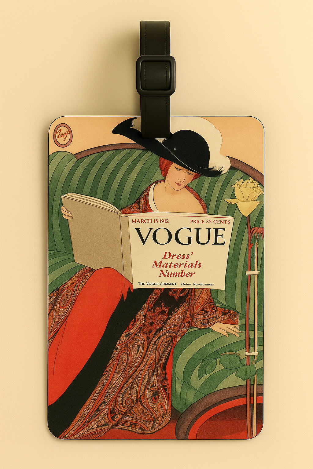 Jolitee - Vente Étiquette pour bagage - Étiquettes de bagages en cuir végétalien : Art d'affiche vintage7