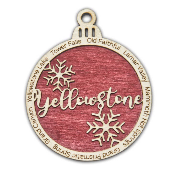 Yellowstone National Park Christmas Ornament for wholesale by National Park Obsessed LLC