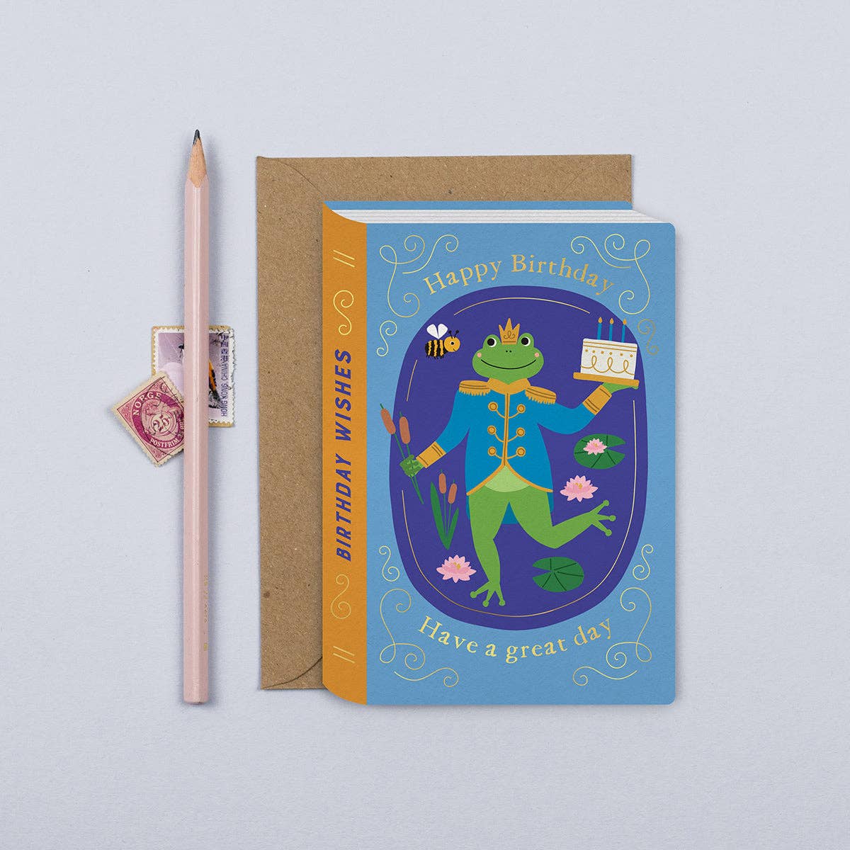 Mifkins - Wholesale Birthday Card - Fairytale Frog and the Bee Card1