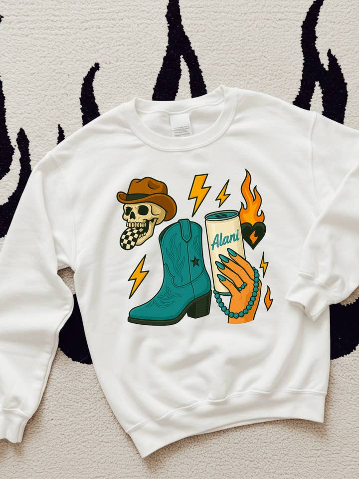 Turquoise Energy Drink T-shirt of Trui voor wholesale door Gunpowder and Glam Boutique