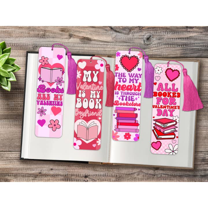 Book Lovers Valentine's Day Metal Bookmarks for wholesale by The Corner Shop