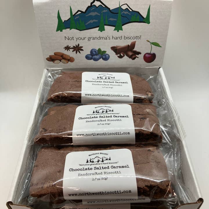 Northwest Biscotti, LLC - Wholesale Cookie - Chocolate Salted Caramel Biscotti