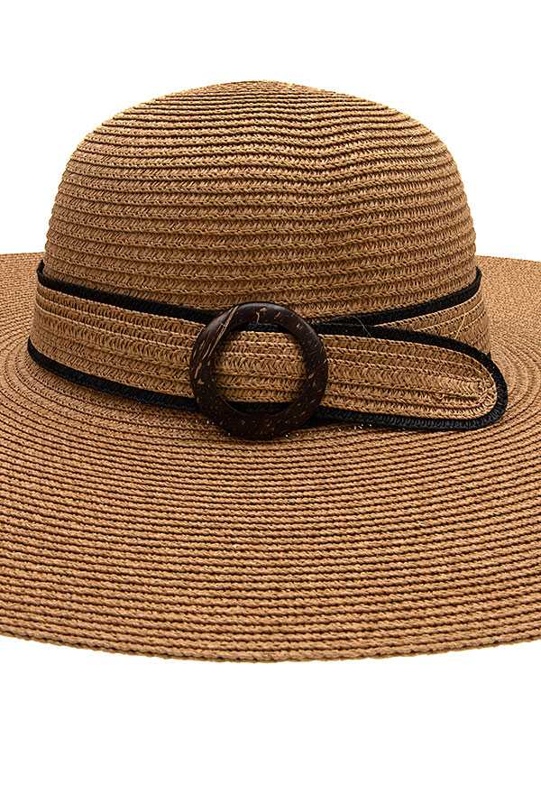 anbfashion – wholesale Stråhatt – Dam – MODE HALM ACETAT RING ACCENT SOLHATT 8495