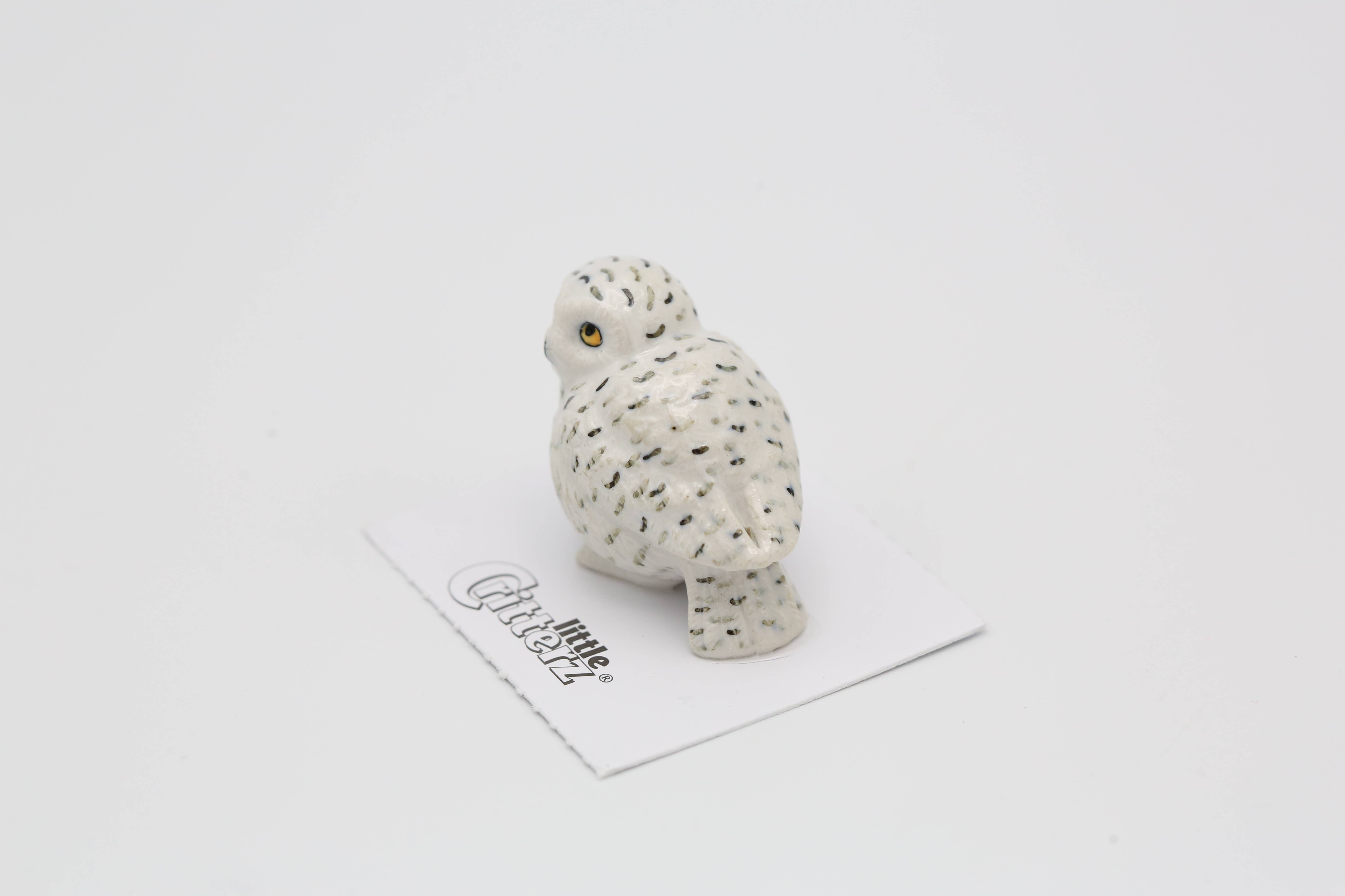 Little Critterz - Wholesale Decorative Figurine - Ghost Snowy Owl Porcelain Miniature1