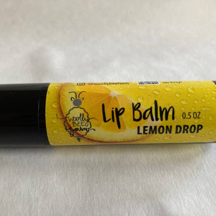 Lemon Drop - Natural Lip Balm - 0.5 oz for wholesale by Woolly Bee Farm