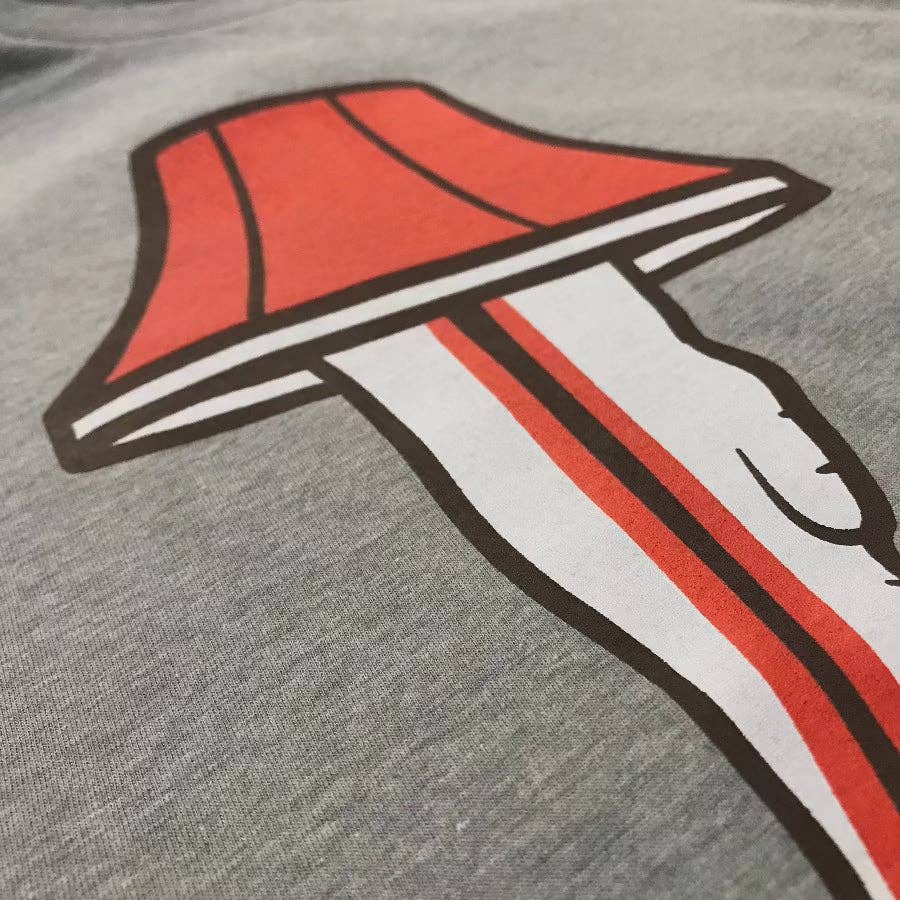 We Bleed Ohio - Vendita all'ingrosso Maglietta serigrafata - Unisex - Maglietta con Lampada a Forma di Gamba da Calcio - Premio Maggiore1