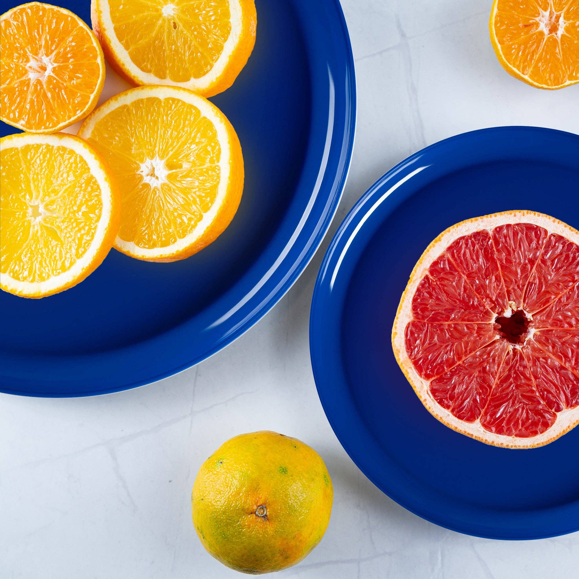 Smarty had a Party – wholesale Disposable plate – 8.5" Blue Flat Round Plastic Appetizer/Salad Plates - 10 pcs7