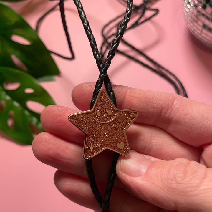 Drawings by Nicole - Wholesale Jewelry - Men's - Smiley Star Bolo Ties, jewelry for him her unisex necklace2