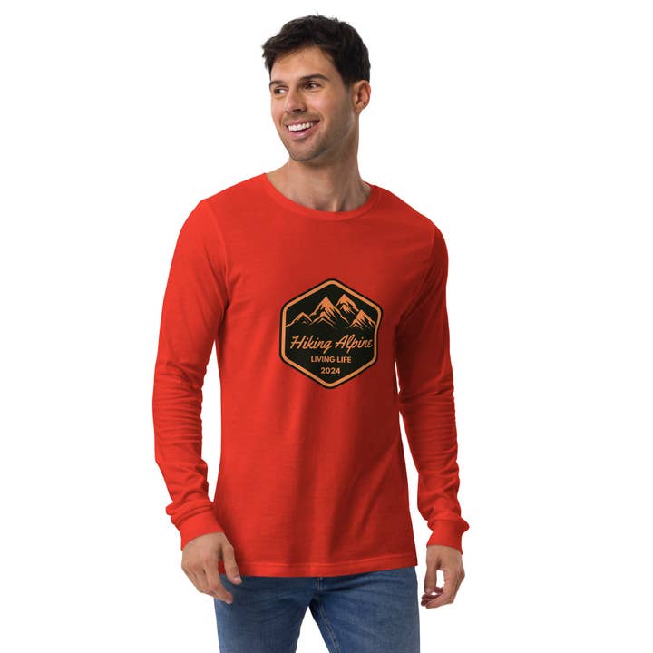 Hiking Alpine Live Life Unisex Long Sleeve Tee for wholesale by Hiking Alpine