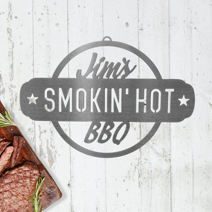 Rusted Orange Craftworks Co. - Wholesale Sign - Smokin' Hot Plaques - Personalized Outdoor Hanging Barbecue Signs