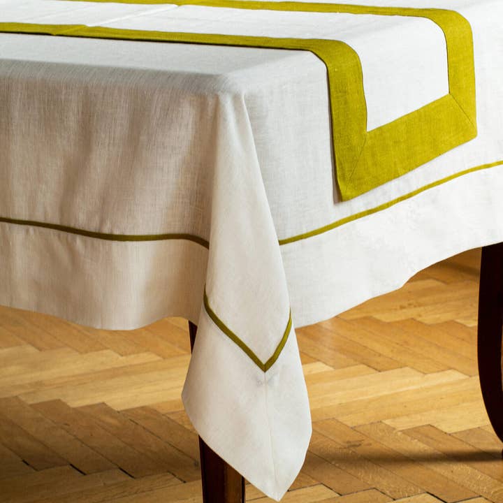 Liem Home - Wholesale Tablecloth - Custom tablecloth with border. Linen tablecloth with edging.6