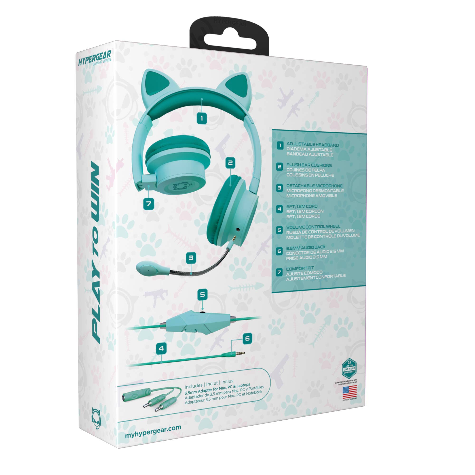 JupiterGear Home - Wholesale Headphones - HyperGear Kombat Kitty Gaming Headset8