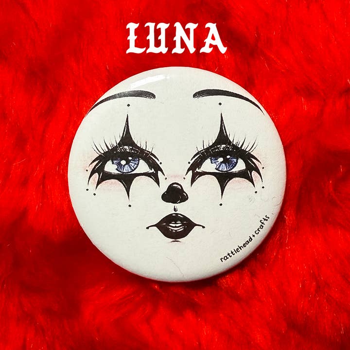 Rattlehead Crafts - Wholesale Lapel Pin/Button - Clown Face Buttons