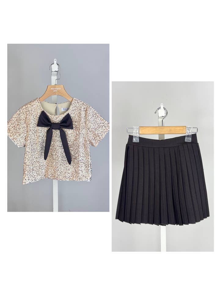 MINI MIGNON PARIS - Wholesale Top & Skirt Set - Kids - Girl's holiday party set