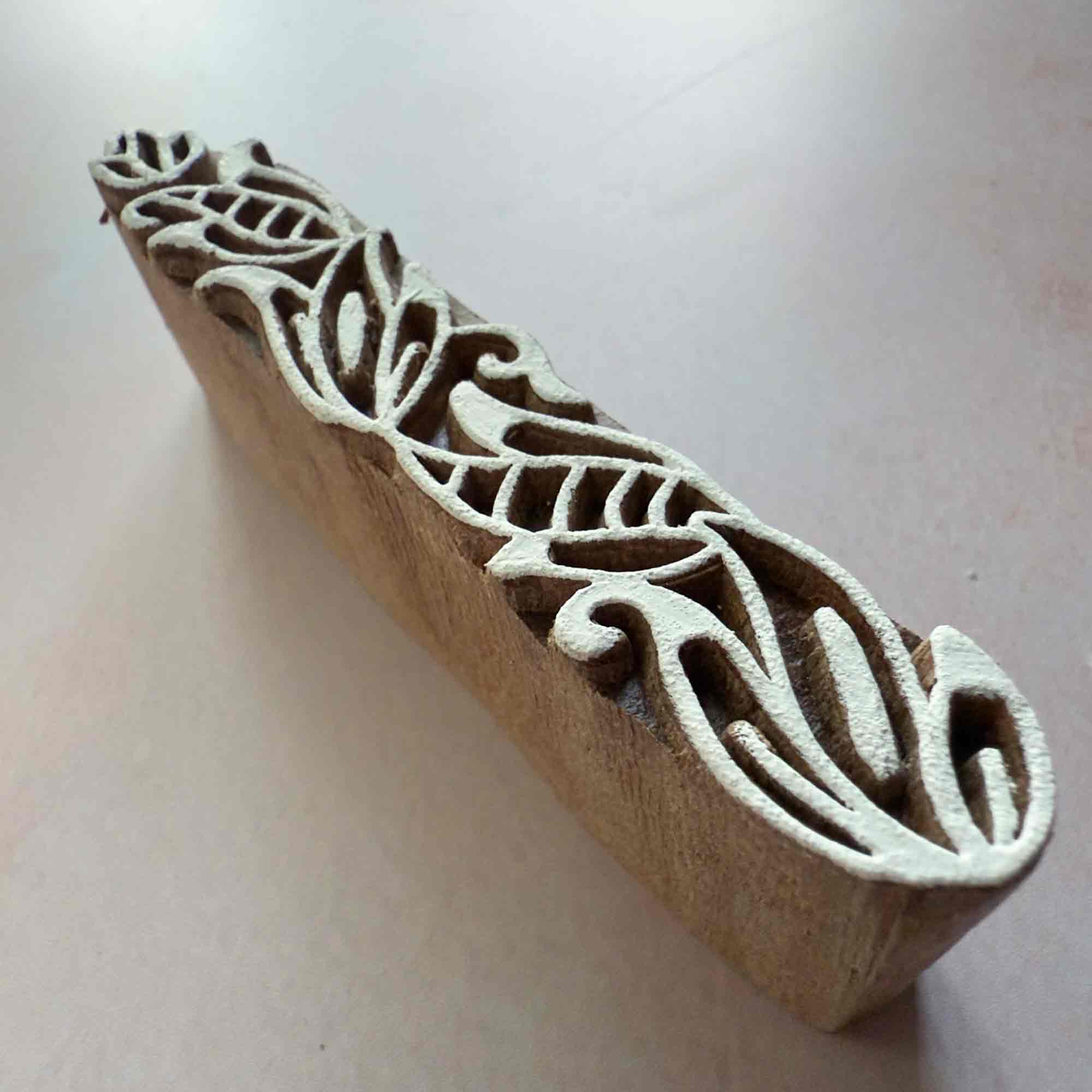 The Natural Paper Company - Wholesale Rubber/Decorative Stamp - Lianas - Indian Wood Block Stamp | Pretty border stamp1