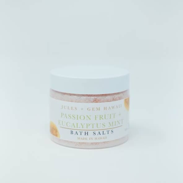 Jules + Gem Hawaii - Wholesale Bath Salts - Passion Fruit + Eucalyptus Mint Bath Salts