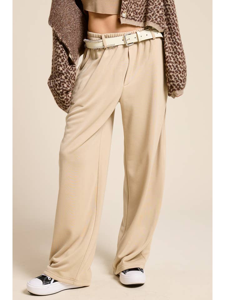 Mimosa - Vente Pantalon d'intérieur/de jogging – femme - Pantalon de survêtement en maille à jambes larges sur mesure1