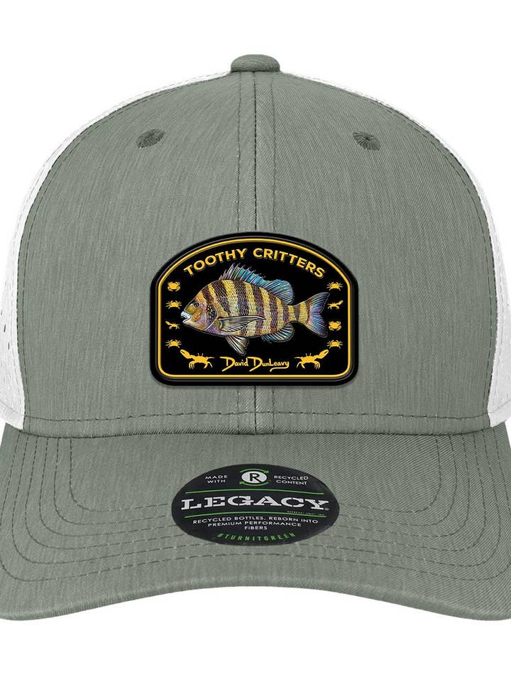 Cappello Bianco Grigio Scuro Performance Critters Dentati Sheepshead per la vendita all'ingrosso da parte di David Dunleavy