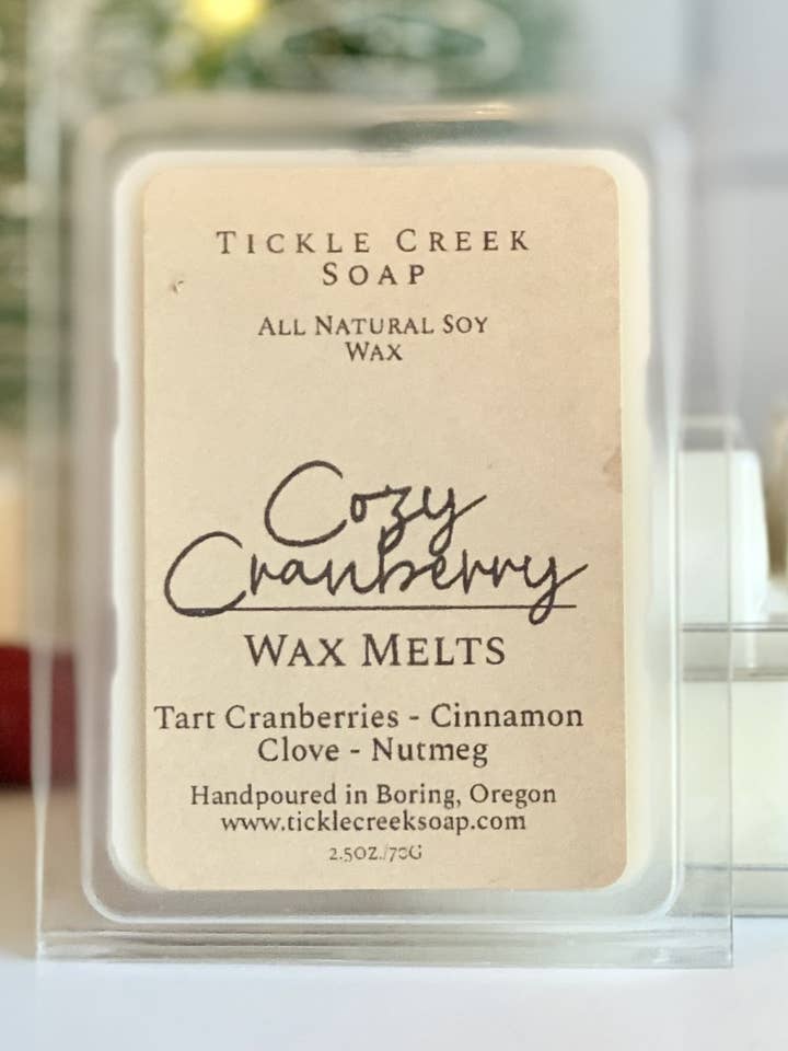 Cozy Cera di soia al mirtillo rosso per la vendita all'ingrosso da parte di Tickle Creek Soap