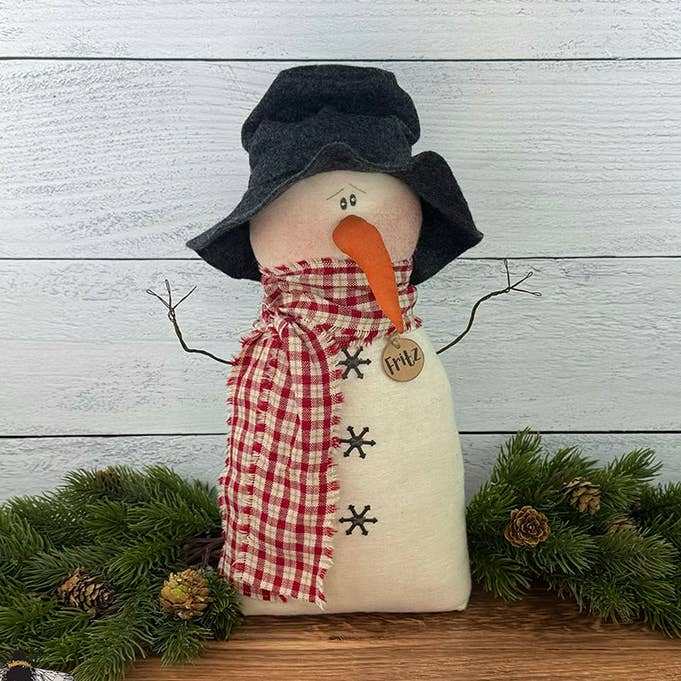 Fritz le bonhomme de neige au nez bouclé pour la vente par Honey and Me
