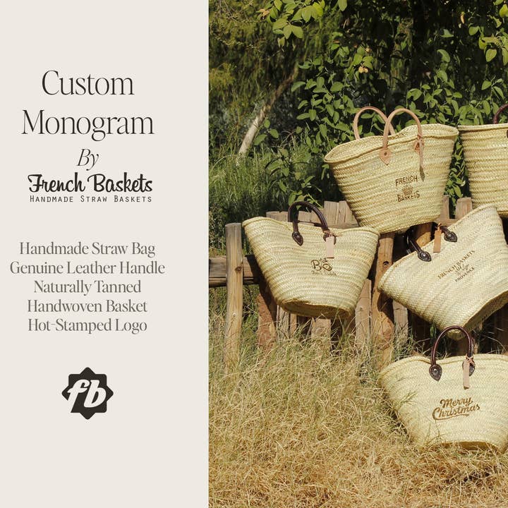 French Baskets - Vendita all'ingrosso Cinghia per borsa - Unisex - Monogramma personalizzabile con cestino francese stampato a caldo6